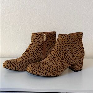 J. Adams Low Heel Zip Up Round Toe Ankle Bootie - Jody.